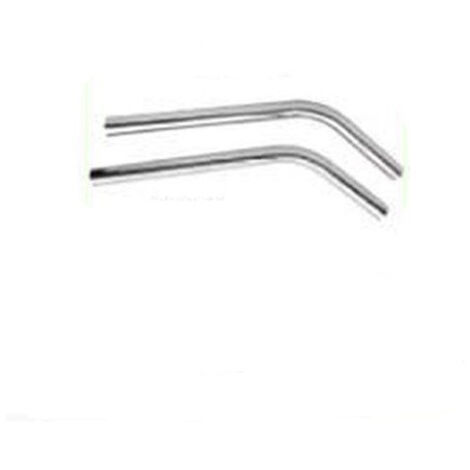 Tubi a S in acciaio cromato 50cm, 2 pezzi, Ø38 - LEMAN - LEM502