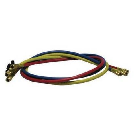 TUBI FLESSIBILI 1500 MM ATTACCHI IN LINEA CON VALVOLA A SFERA 5/16" Giallo MARIE