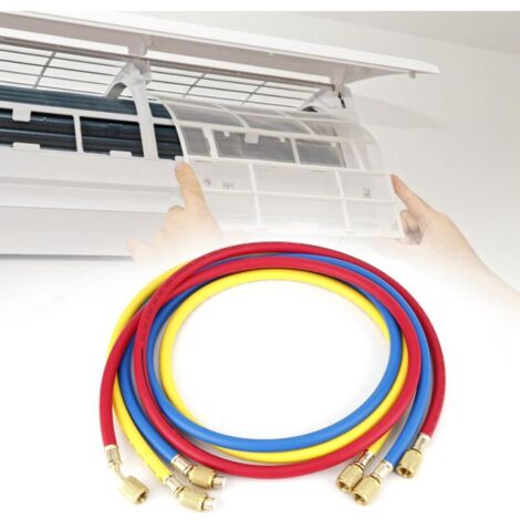 Tubi flessibili Ulisem da 5 piedi, 600 psi, 1/4 di pollice, al fluoro, per aria condizionata, refrigerante, aggiunta di refrigerante, accessori