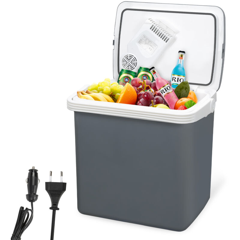 Tubiaz - 32 l Boîte réfrigérante Glacière électrique Boîte chauffante thermoélectrique sur Secteur Mode éco 12/230 v pour Voiture et Prise de
