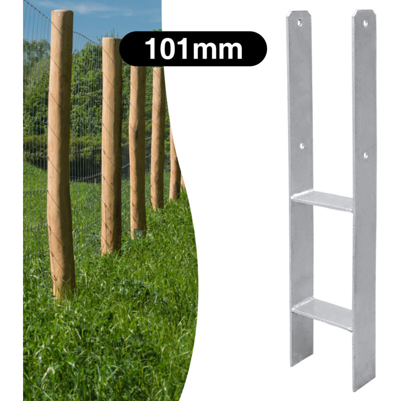 2x Ancres h support de poteau douille à enfoncer Ancre de poteau douille de sol 101 mm - Tubiaz