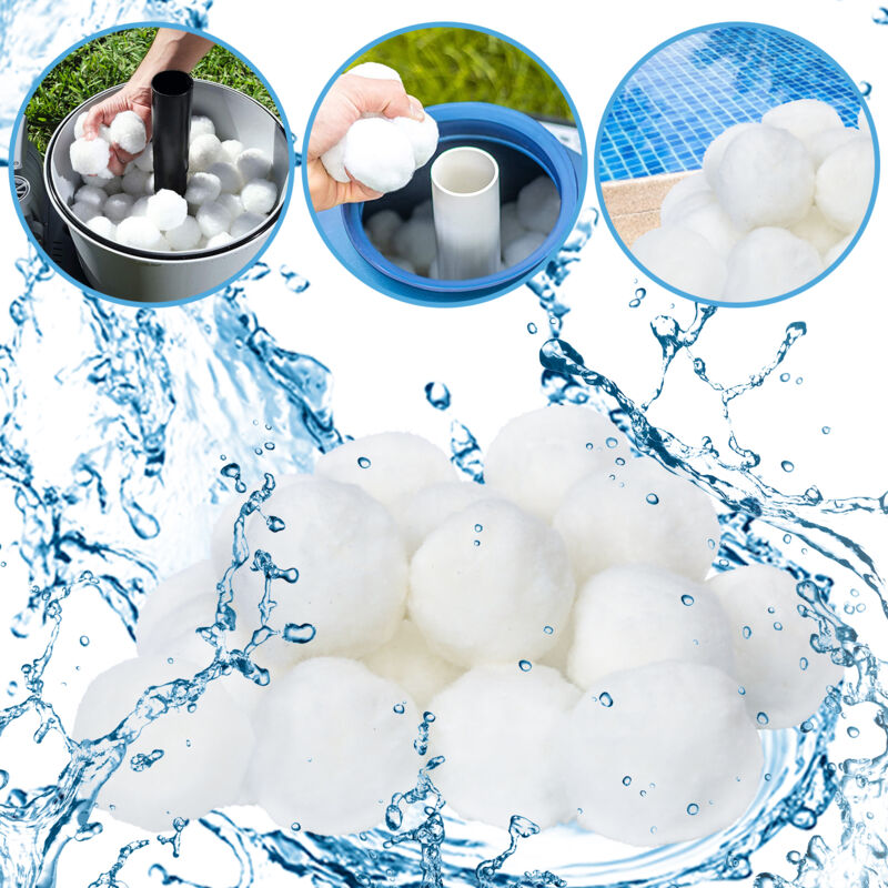 Tubiaz Boules filtrantes pour filtre à sable alternative 25 kg, Lavable 2100g blanches