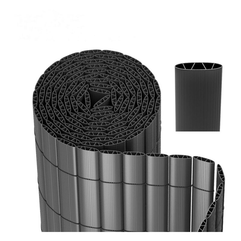 Canisse pvc pour jardin balcon terrasse Balcon clôture brise-vent Stores Balcon Gris 90 x 700cm - Tubiaz