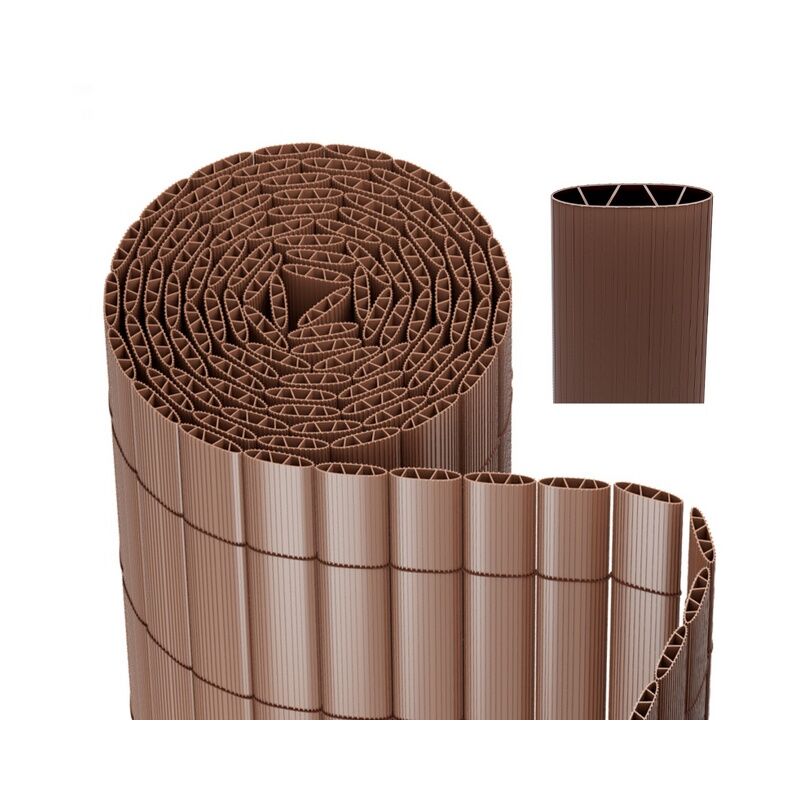 Canisse pvc pour jardin balcon terrasse Balcon clôture brise-vent Stores Balcon Marron 100 x 400cm - Tubiaz