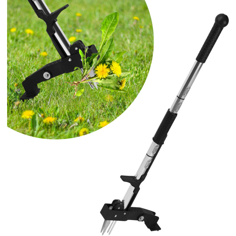Tubiaz - Désherbeur manuel Enleveur de pissenlits pour déraciner les mauvaises herbes mauvaises herbes du jardin noir