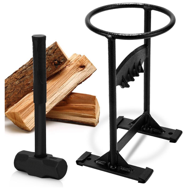 Fendeuse à bois manuelle avec marteau et sac Fendeur à bûches Fendeur de bois de chauffage manuel - Tubiaz