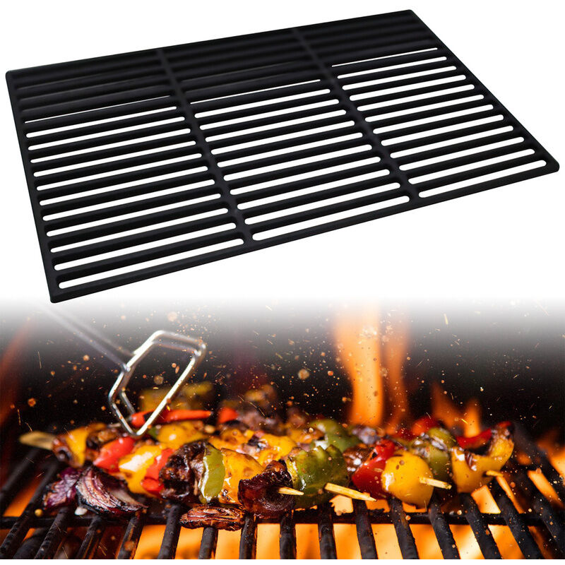 Grille de cuisson en fonte émaillée Grille bbq Carrée Terrasse Jardin 54x34cm - Tubiaz