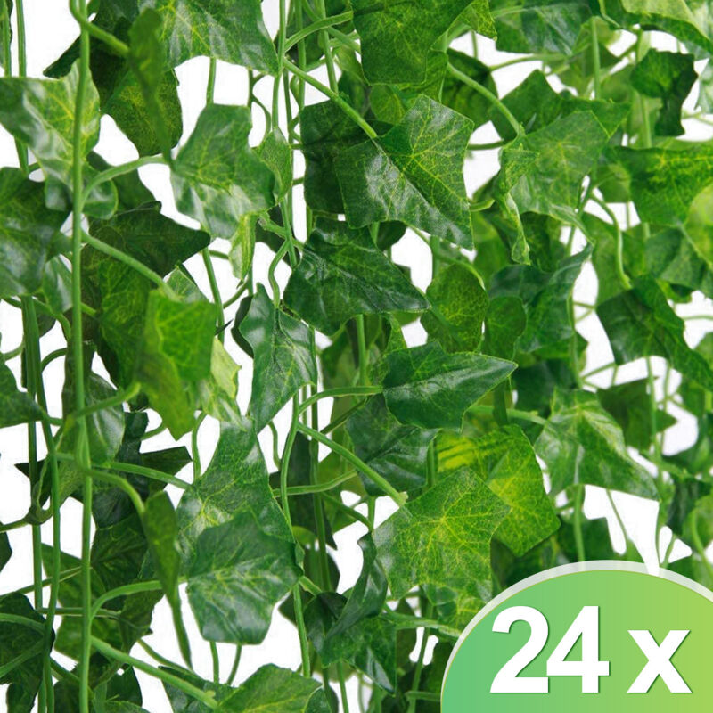 Tubiaz - Lierre Artificiel 24x Plantes Artificielles Guirlande Feuilles Artificielles Fausse Plante Tombante Artificielle Lierre Guirlandes Liere