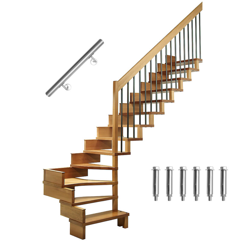 Main courante en acier inoxydable V2A Rampe d'escalier Support mural - au choix 50 cm - Tubiaz