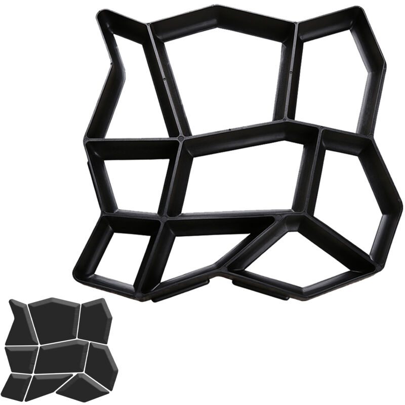 Moule de béton 1 pièce, moule d'allée Outils de moule de pavage d'allée Patio béton, 43x43x4 cm - Tubiaz