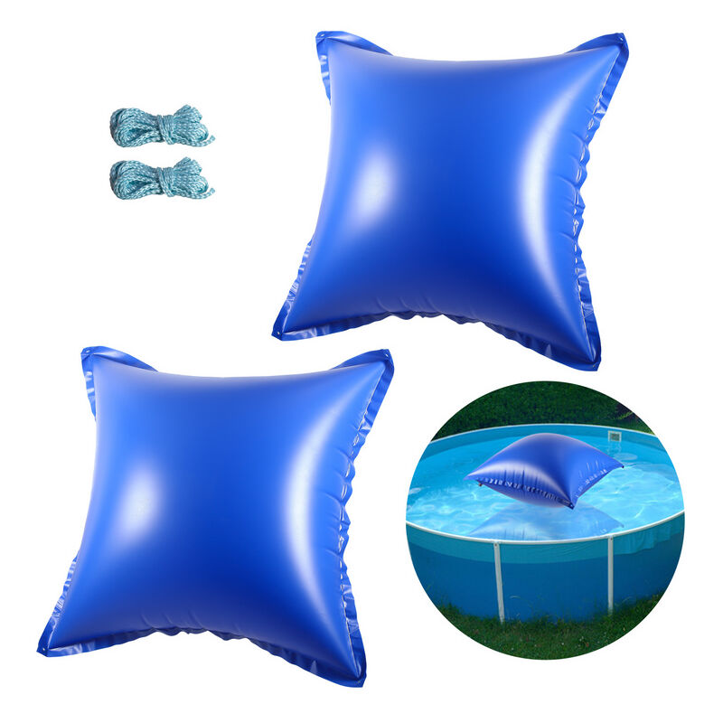 Oreillers gonflables de housse Coussin gonflable pour couverture de piscine hors-sol 122 x 122 x 60 cm 2pcs - Tubiaz