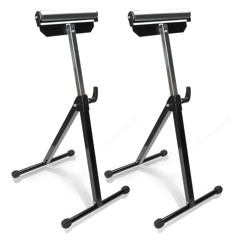 Servantes à rouleau Support à rouleaux Servante d'atelier à Rouleau réglable en hauteur 68-108cm jusqu'à 60 kg 2 pièces - Tubiaz