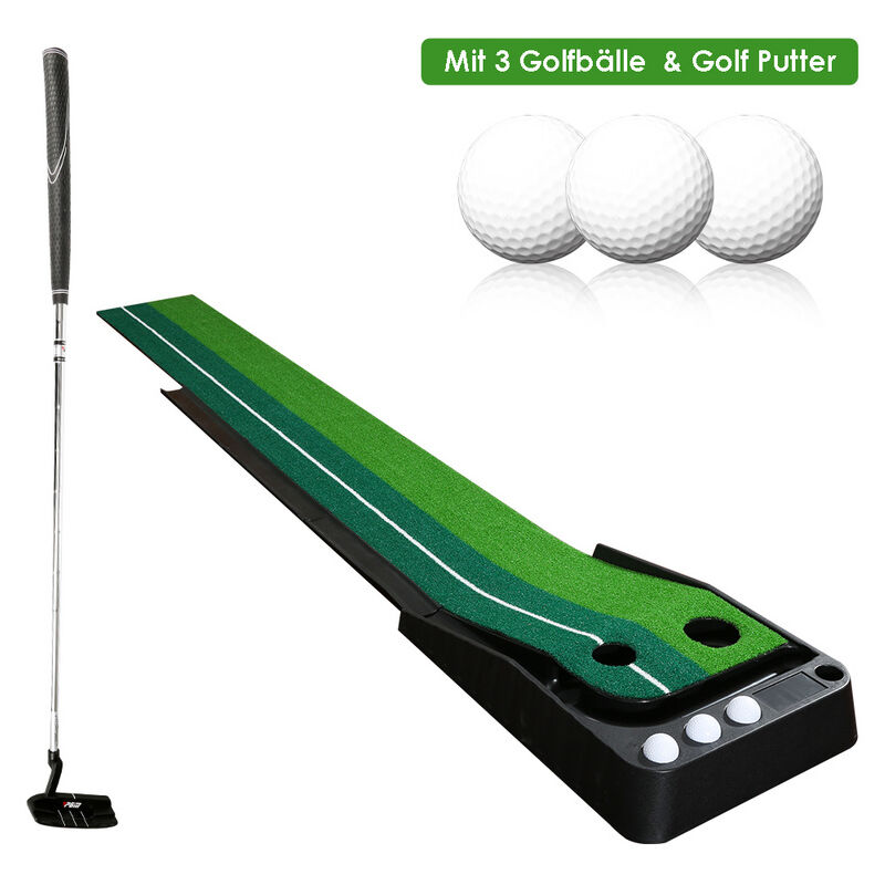 Tubiaz - Tapis de golf putting pour les débutants de golf en gazon tapis d'entraînement artificiel durable