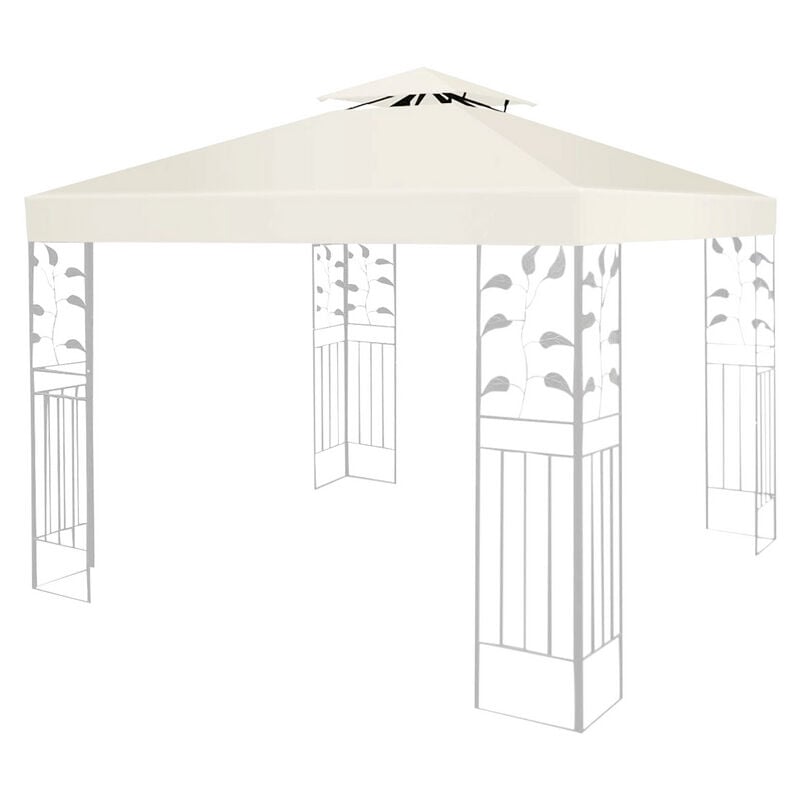 Toit de remplacement pour gazebos tonnelle tente 3x3m en beige 150g/m2 Toit de tente de réception - Tubiaz