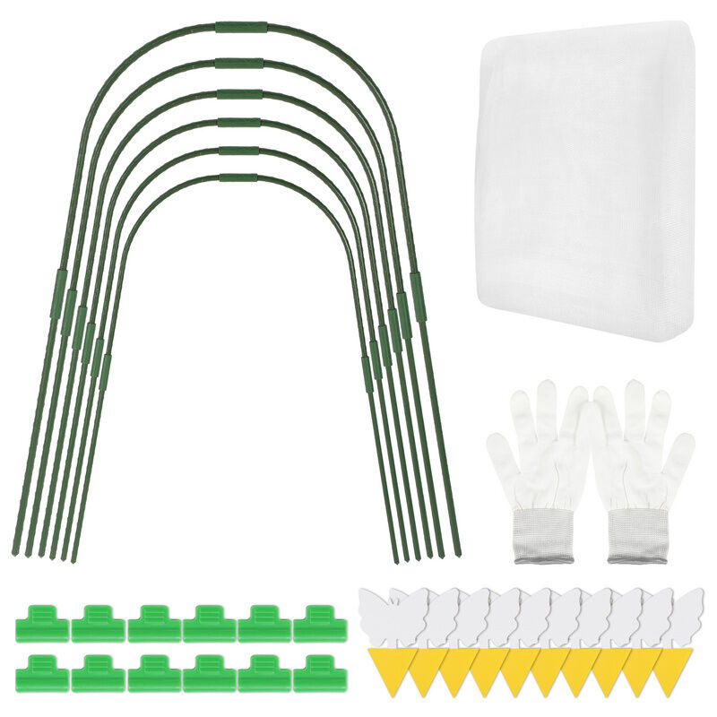 Tunnel de plantes anneau de serre en acier inoxydable pour filet de jardin, tuteurs de jardin pour plantes 3x9m - Tubiaz