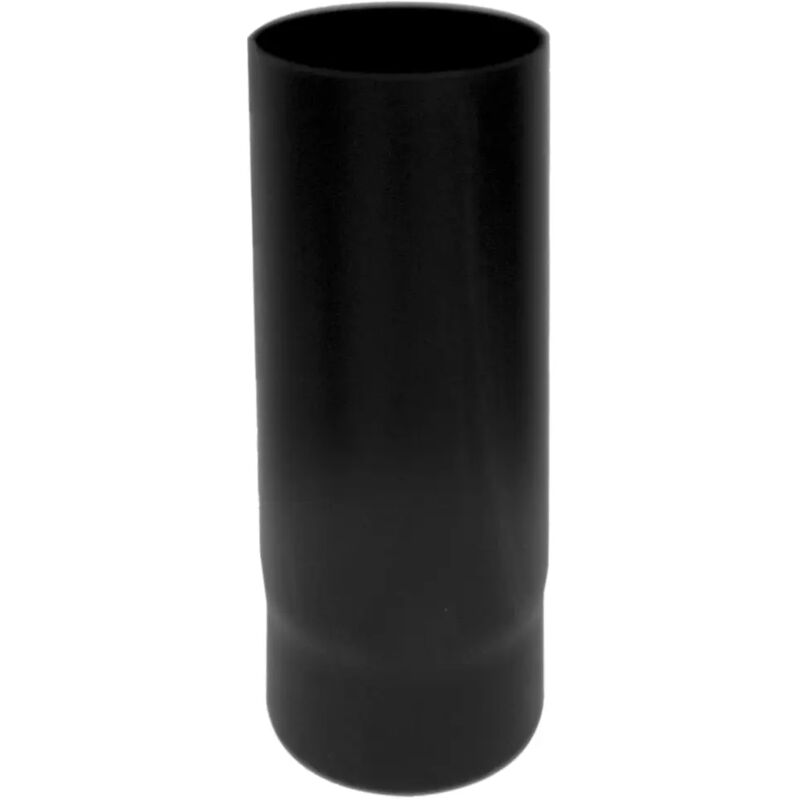Canna Fumaria Tubo 0,5 Mt Dn 120 Smaltato Nero 600 Gradi Stufa Legn...