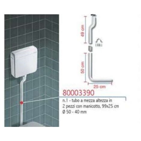 Tubo 1/2 altezza cm 99 bianco - pucciplast