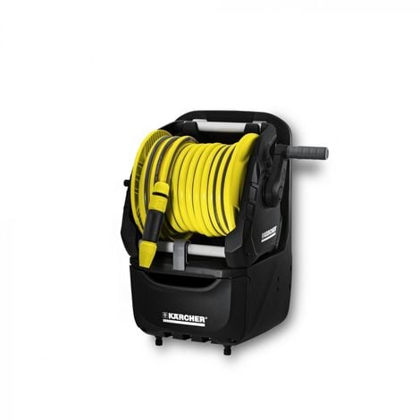 Karcher Irrigazione - Avvolgitubo portatile HR 7.315 con cassetto portaoggetti. Dotato di tubo PrimoFlex da 5/8" (15 metri), lancia e raccordi