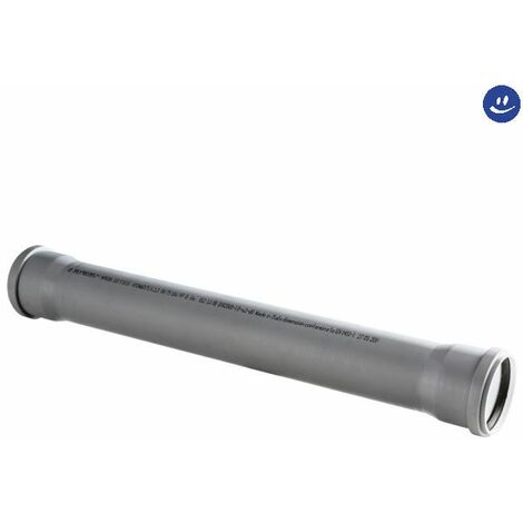 Tubo 2 bicchieri ad innesto in pp con guarnizione serie ed tech ø75 mt 0,5 WAVIN