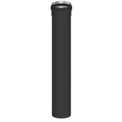 tubo 50 cm per stufa stufe a pellet   80 mm alluminio nero con guarnizione
