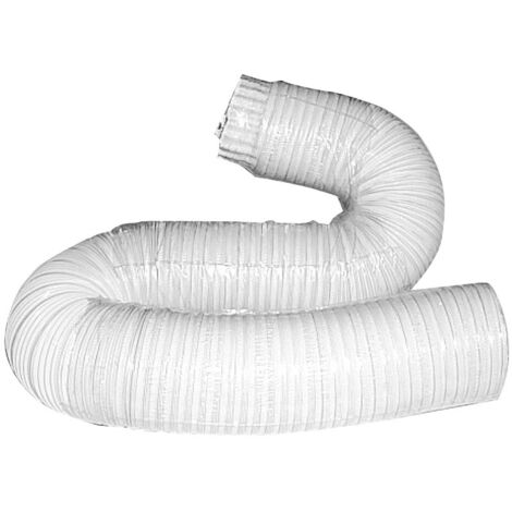 Tubo ø 80 mm in alluminio compresso verniciato bianco estensibile fino a 3 metri 00000051500
