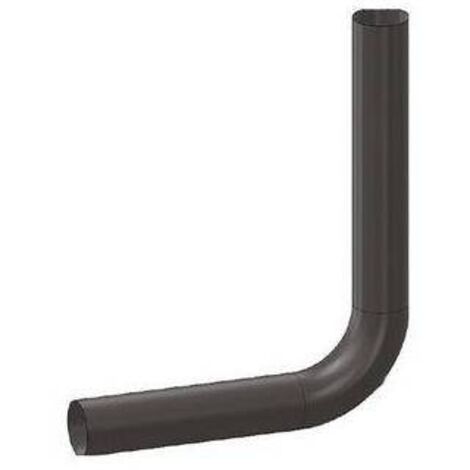 TUBO A SQUADRA IN OTTONE D. 32 25x18 Nero opaco