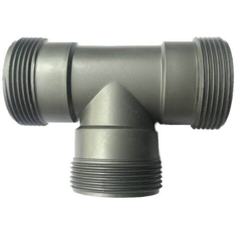 Tubo a T con filettatura esterna, in polipropilene - 46 mm