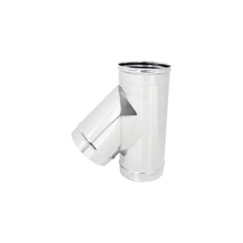 Tubo a tee 135° mmf acciaio inox aisi 304 - Tubi: cm 25