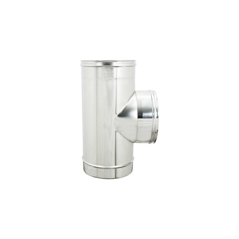 Tubo a tee 90° mff acciaio inox aisi 304 - Tubi: cm 8