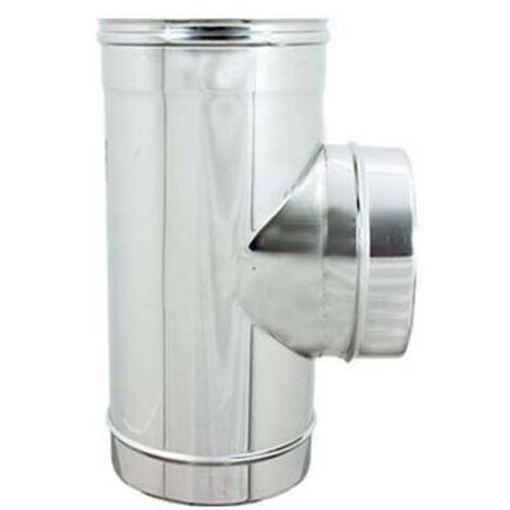 TUBO A TEE 90° MMF ACCIAIO INOX AISI 304 - Tubi: CM 15
