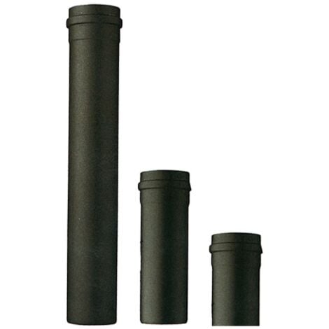 tubo acciaio 25 cm   12 cm 120 mm nero per stufe a pellet 1,2 mm porcellanato
