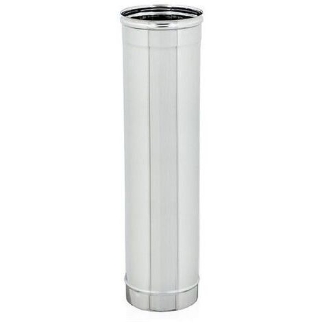 Tubo acciaio inox per canna fumaria 50 100 cm diverse misure - zinco calabria