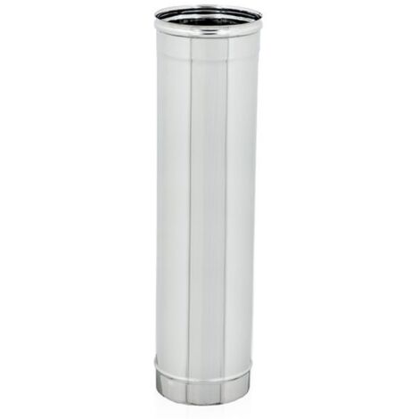Tubo acciaio inox per canna fumaria 50 100 cm diverse misure - zinco calabria