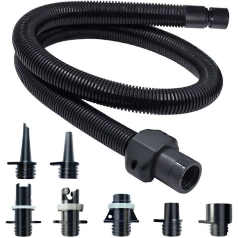 Tubo adattatore per pompe a palette, tubo adattatore universale per pompe a palette con 7 raccordi per valvola dell'aria, compatibile con la maggior parte delle pompe a palette, raccordo filettato rot