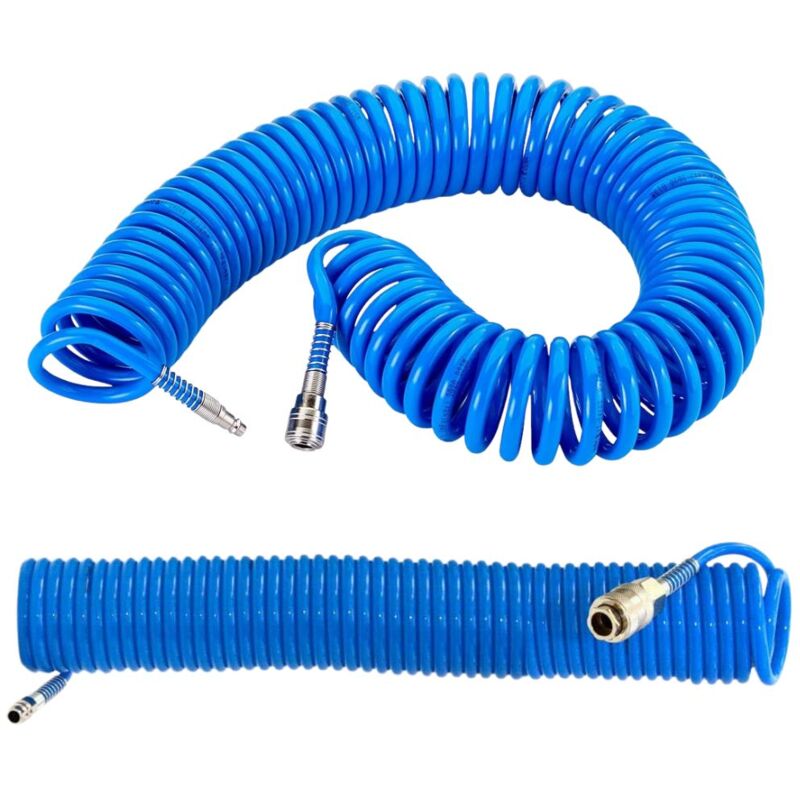 Tubo Aria Compressa 15 Metri Flessibile Per Compressore Attacco Rapido