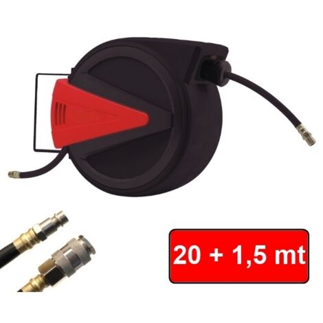 Tubo aria compressa con avvolgitubo automatico 20 + 1,5m