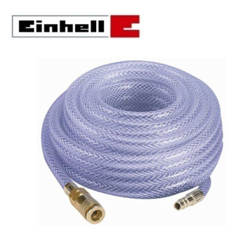 Tubo aria compressa retinato/armato alta pressione in PVC ad innesto rapido 15m Einhell