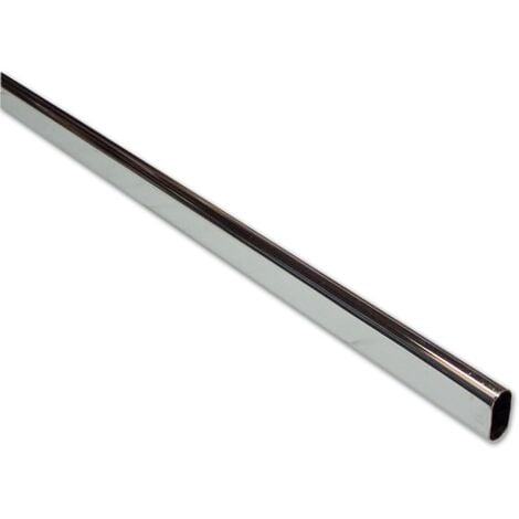 TUBO ARMADIO OVALE Ø 30X15 CROMATO (asta mt 3)