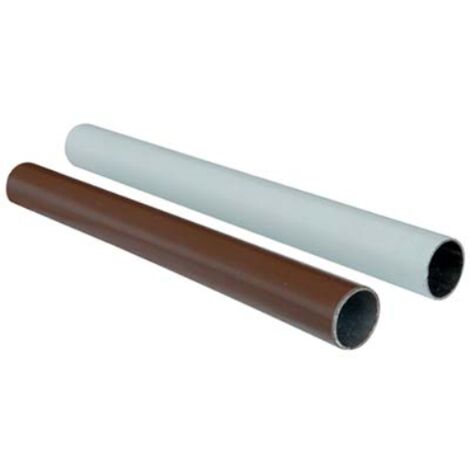 Tubo armadio tondo plasticato acciaio saldato noce mm 18 mt 3,00 (2 pezzi)