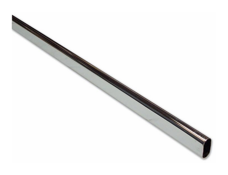 Image of Tubo Asta per Armadio Ovale Colore Cromato profilo 30x15mm Lunghezza 3 metri