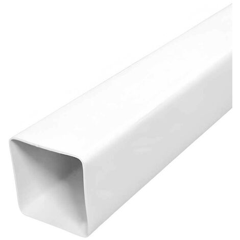 Tubo Bajante 2 m Canalón Cuadrado EUME Blanco 70x70 - Ferroplast