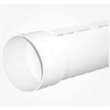 Tubo PVC-S 110mm x 3m Blanco c/goma