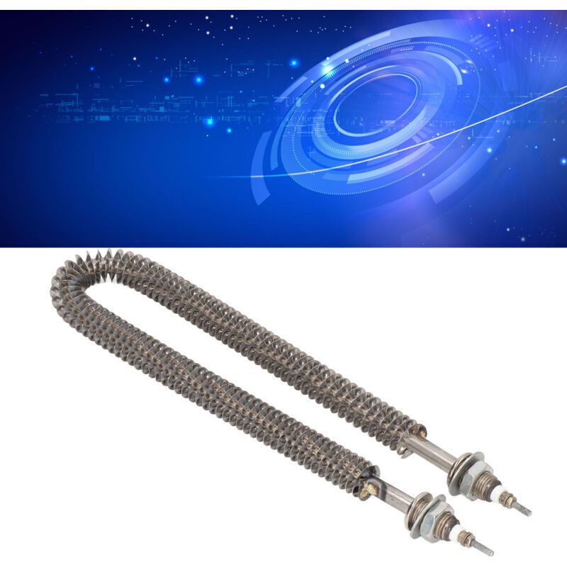 Xisrens Schwarz Tubo Calefactor Con Aletas De Acero Inoxidable En Forma De U, Calentamiento Rápido, Tubo Calefactor Con Aletas Eléctrico De Alta Eficiencia