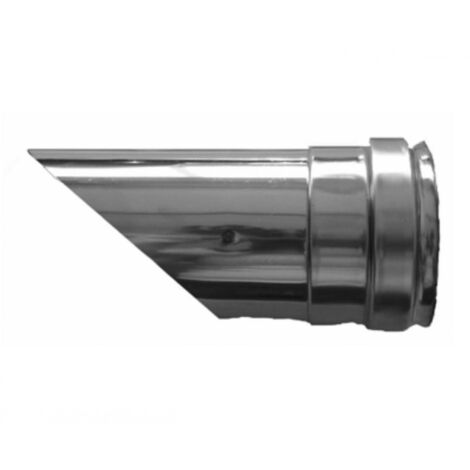Canna Fumaria Tubo Manicotto Fumi Stufa Pellet Adattatore Fem-fem Diam.80mm