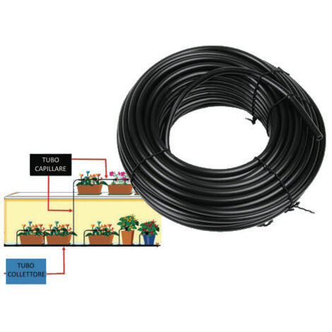 Tubo capilar de 3 mm rollo de 300 m para microirrigación – goteros laterales