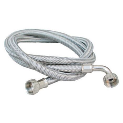 TUBO CARICO LAVATRICE INOX CON CURVA mt 3 DH