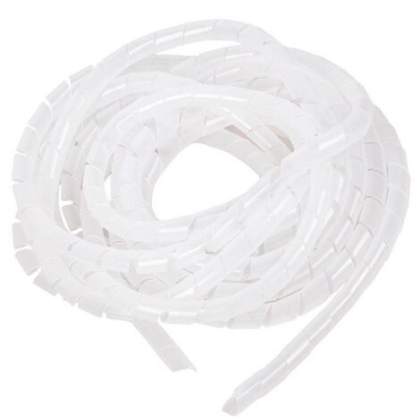 Tubo copricavo spiralato diametro 10mm 10 metri bianco Aigostar