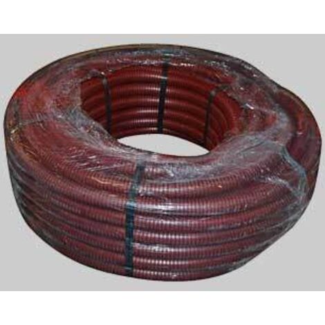 Tubo corrugato con tirafilo marrone diametro 20 mm - rotolo 100 mt conf. da 100 ml