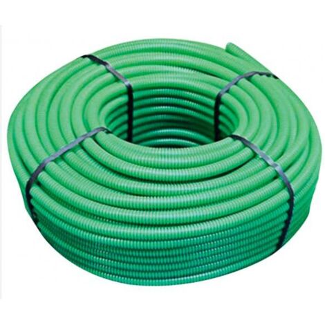 TUBO CORRUGATO PVC Ø20MM VERDE 100MT