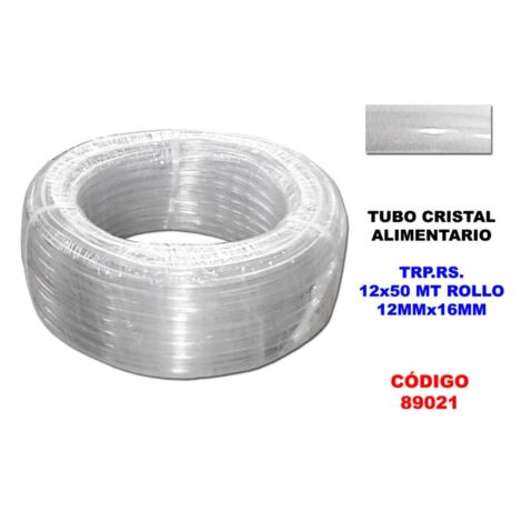 tubo cristal alimentario trp.rs.-12 x 50 mt rollo 12 mmx16 mm